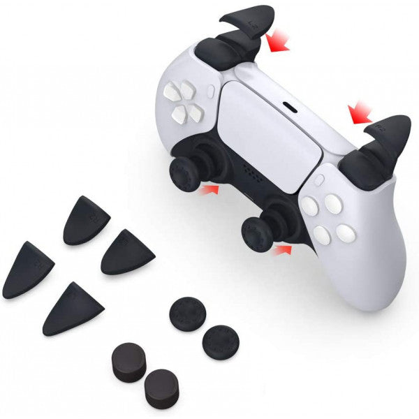 Kit PS5 2 in 1 – Base Ricarica Doppio Controller + Grip Antiscivolo Premium