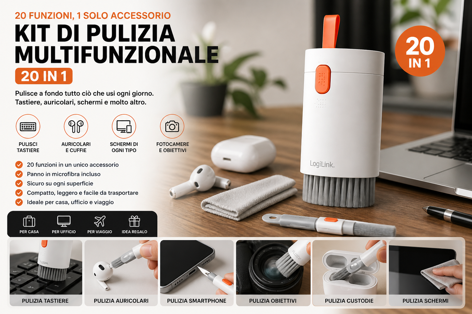 Kit Migliora Prestazioni Smart Working – Raffredda, Pulisce e Lavora Meglio