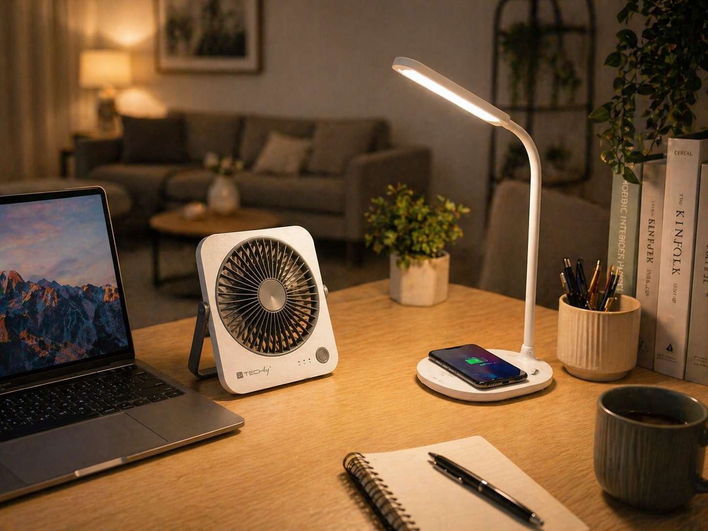 Smart Desk Comfort Kit – Lampada LED + Ventilatore Portatile